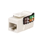 Vertical Cable CAT6A Keystone Jack - White