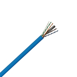 CAT 6A U/UTP Solid Riser Cable - 1000ft Blue