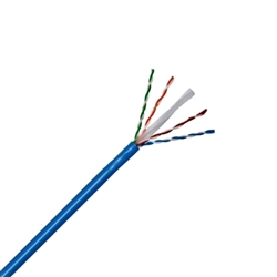 CAT6 U/UTP 550MHz Plenum Rated CMP Cable - 1000ft Blue