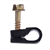 Single Flex Cable Clip 1/2in, Black - 100pc
