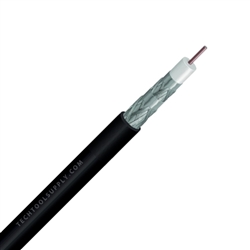 Vericom RG6 Quad Coaxial Cable 1000ft Reel In Box - Black