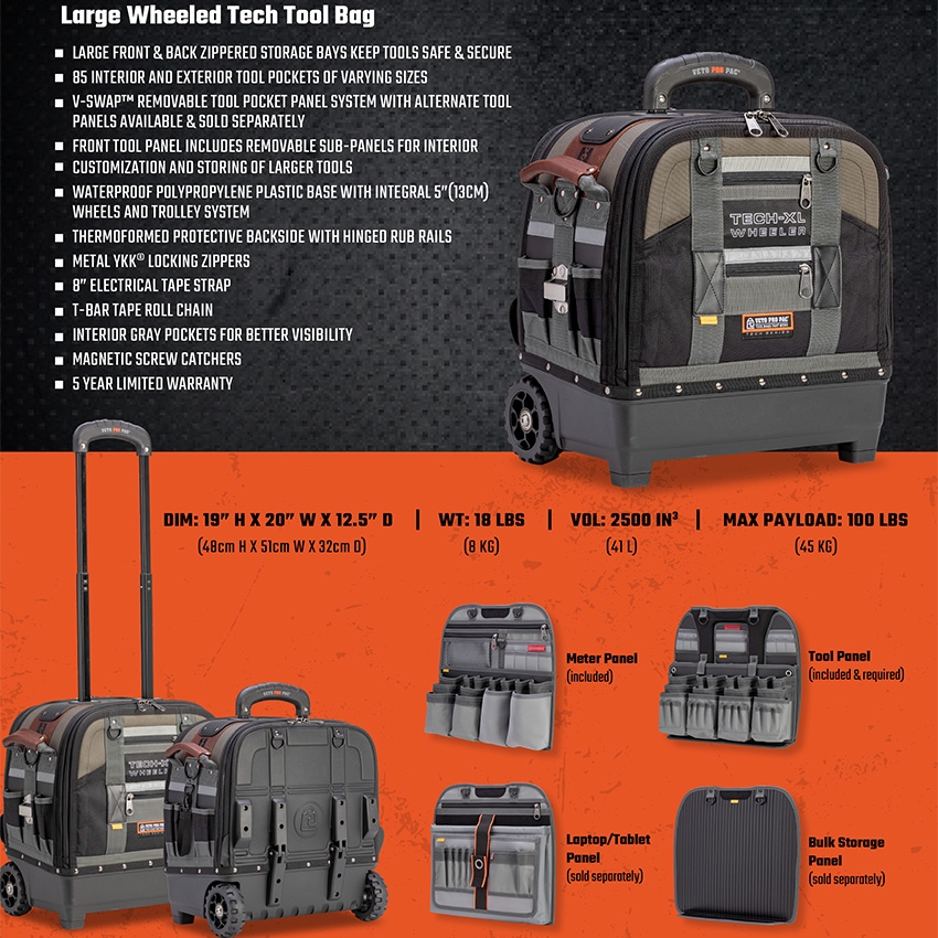 Veto Pro Pac Technician Service Bag Model Tech-LC