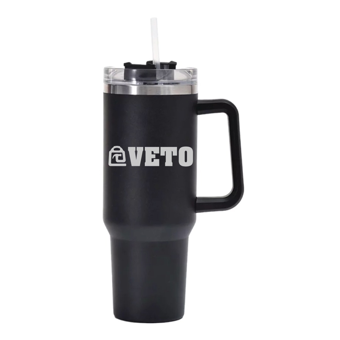 Veto Pro Pac 40 oz Black Tumbler with Handle