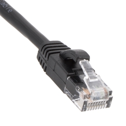 CAT5e Ethernet Patch Cable, Booted, Black - 14ft