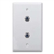 Holland 3Ghz Dual F Wall Plate, Zinc