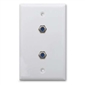Holland 3Ghz Dual F Wall Plate, Zinc