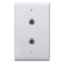 Holland 3Ghz Dual F Wall Plate, Zinc