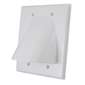 Vanco Dual Bulk Cable Wall Plate - White