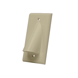 Vanco Bulk Cable Wall Plate - Almond