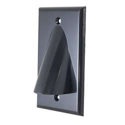 Vanco Bulk Cable Wall Plate - Black