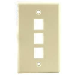 3 Port Wall Plate Ivory